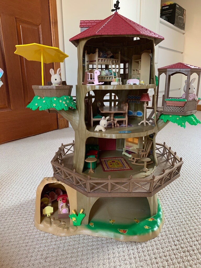 sylvanian families old oak tree house